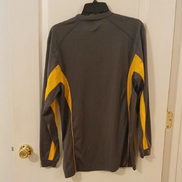 Royals Long Sleeve Sports Shirt in Gray and Yellow - Picture 3 of 5
